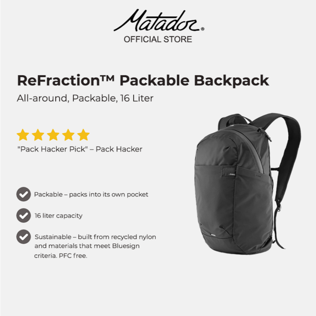 Matador® ReFraction Packable 16L Backpack for All-around travel | All ...