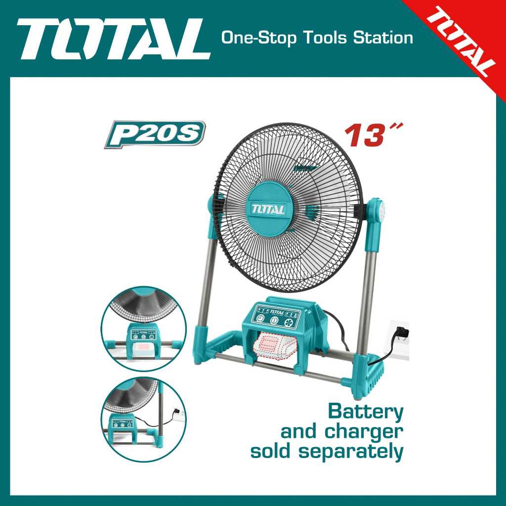 TOTAL Cordless fan TFALI2001 | Shopee Malaysia