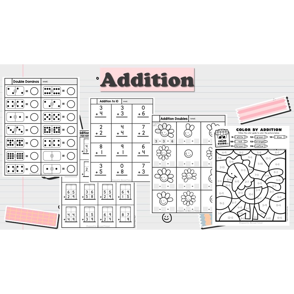 [PRE274] 187 pages Addition Worksheet for Pre-school PDF version 加法 电子书 ...
