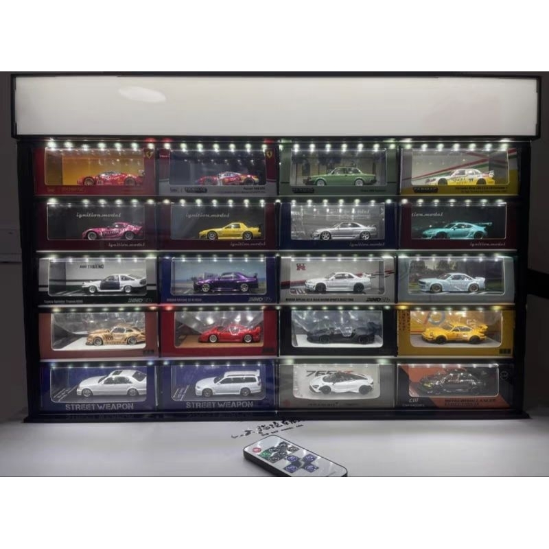 20 Slot Inno64/Time Micro/Ignition Model Display Rack/Case with Led ...