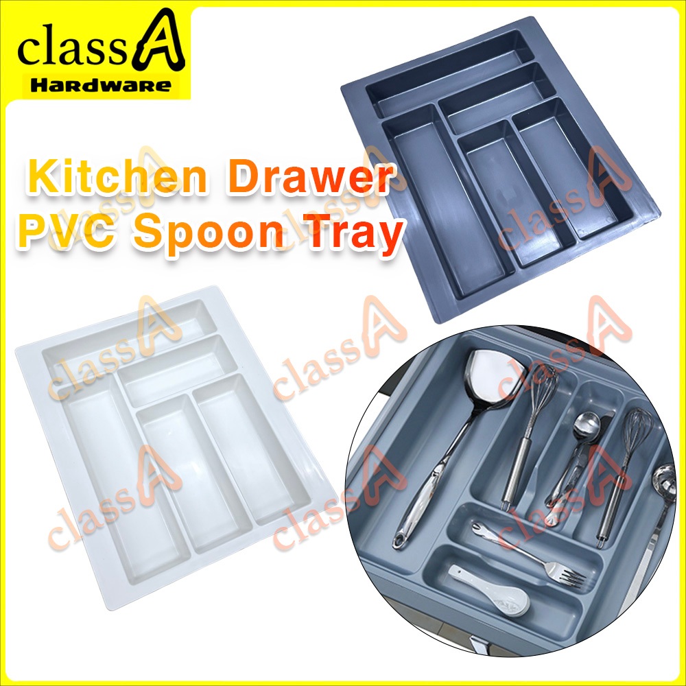 ClassAHW PVC Spoon Fork Chopstick Tray Kitchen Drawer Cutlery Tray Sudu ...