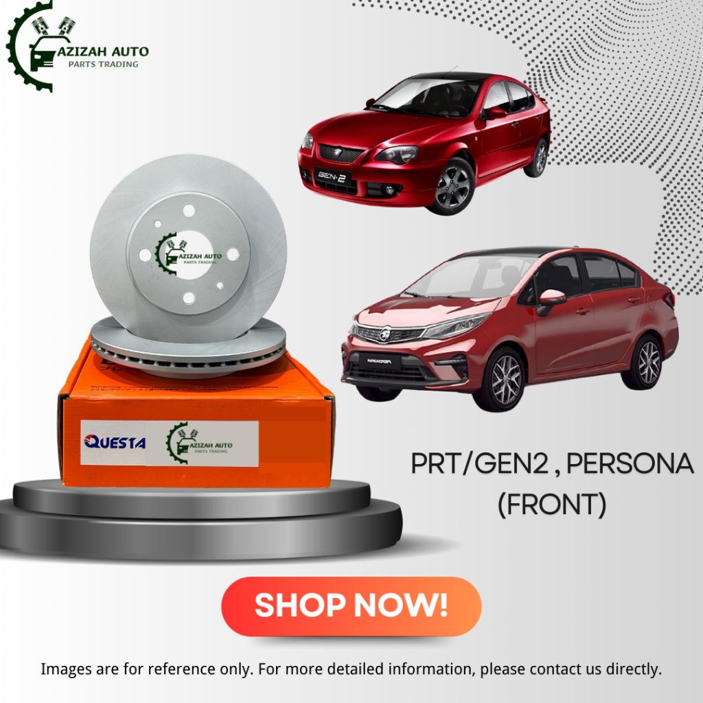 QUESTA BRAKE DISC ROTOR (STANDARD) PROTON GEN2 , PERSONA [FRONT] (1SET ...