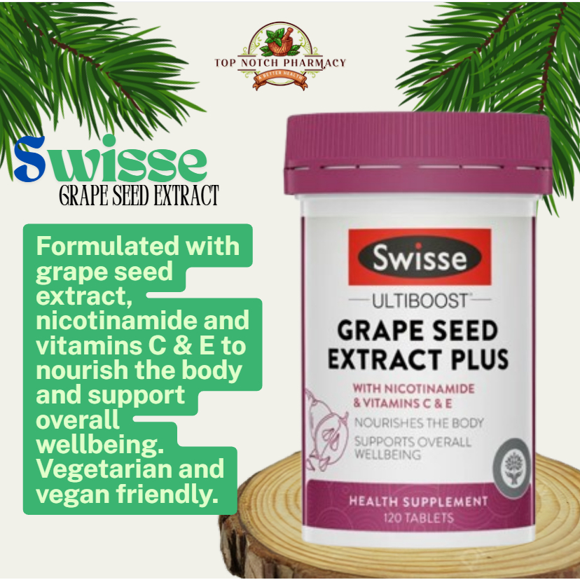 Swisse Ultiboost Grape Seed Extract Plus (120's) Ready Stocks | Shopee ...