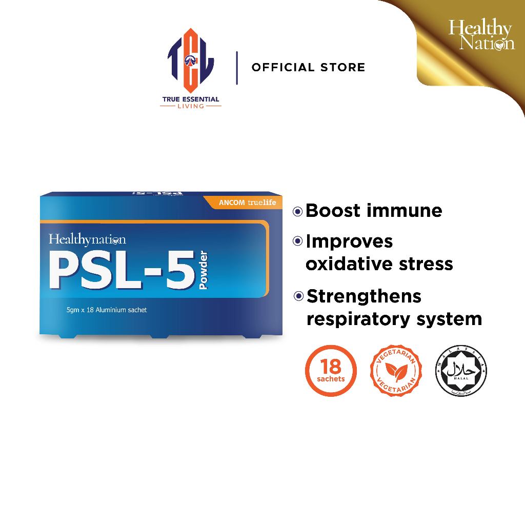 Healthy Nation PSL-5 Powder 18's | Tiger Milk Mushroom | Immune Support ...