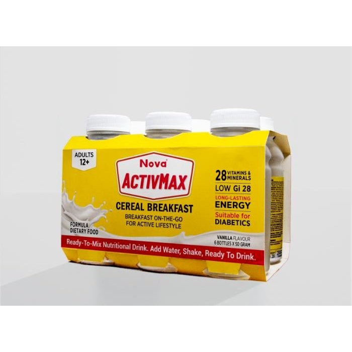 NOVA ACTIVMAX CEREAL BREAKFAST VANILLA (READY TO MIX) (6'S X 50GM ...