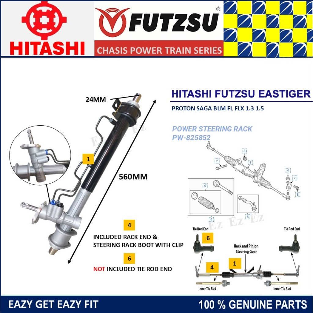 POWER STEERING RACK FOR PROTON SAGA BLM FL FLX SAGA VVT1.3 1.5 2008 ...