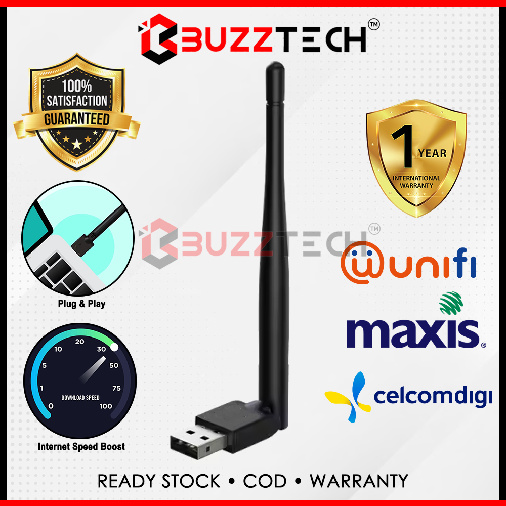 BuzzTech USB WiFi Adapter Booster WiFi 150Mbps WiFi Wireless Network ...