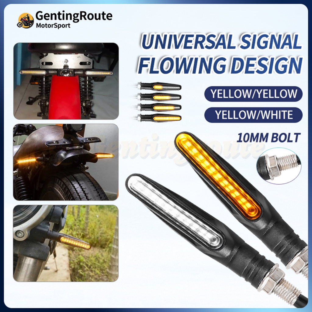 Universal LED Flowing Signal Light Indicator Turn Signal Lamp Dual ...