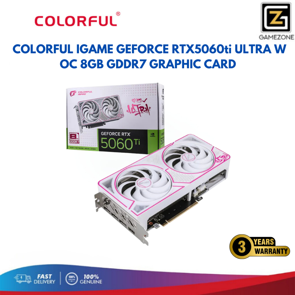 COLORFUL RTX5060 TI ULTRA W DUO 8GB/16GB GDDR7 GRAPHICS CARD | Shopee ...