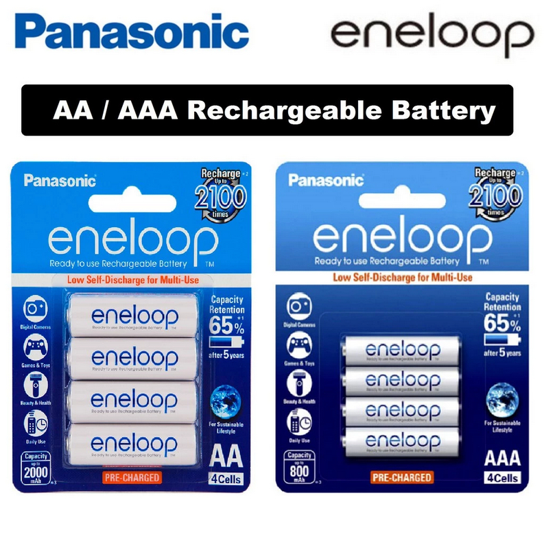 Panasonic eneloop, préchargé, blister (lot de 2) Batterie rechargeable BK-3MCDE/2BE NiMH, Mignon