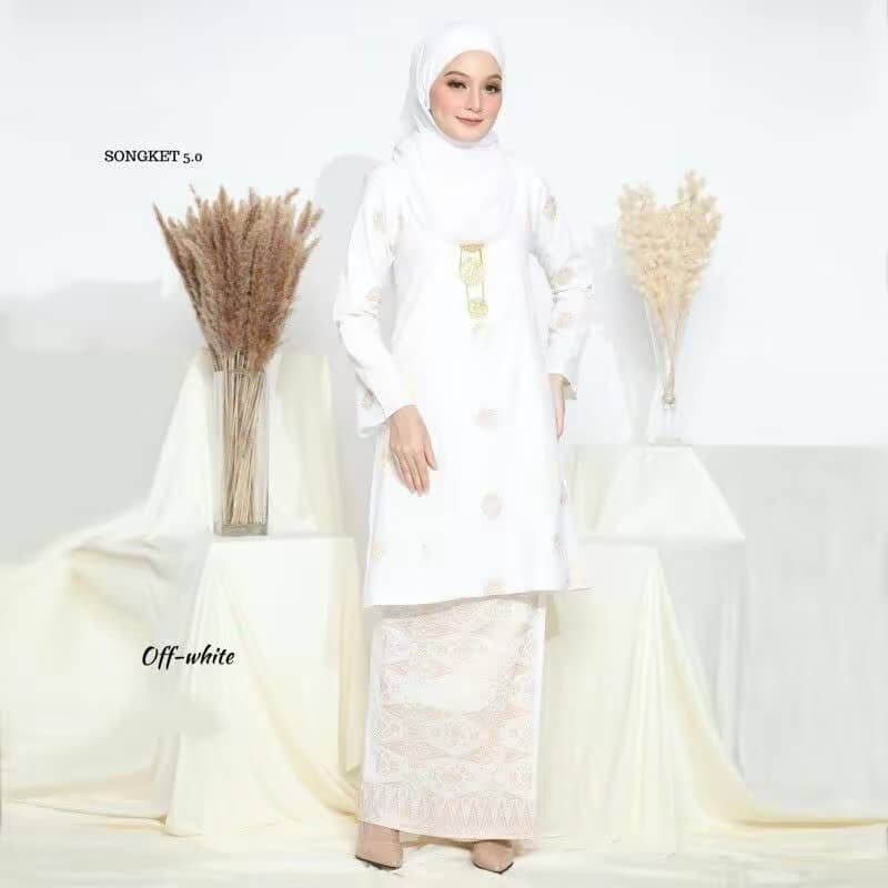 Baju Kurung Pahang Songket Tenun Bunga, Baju Kurung Moden, Baju Kurung cotton, Baju Raya 2025 Viral