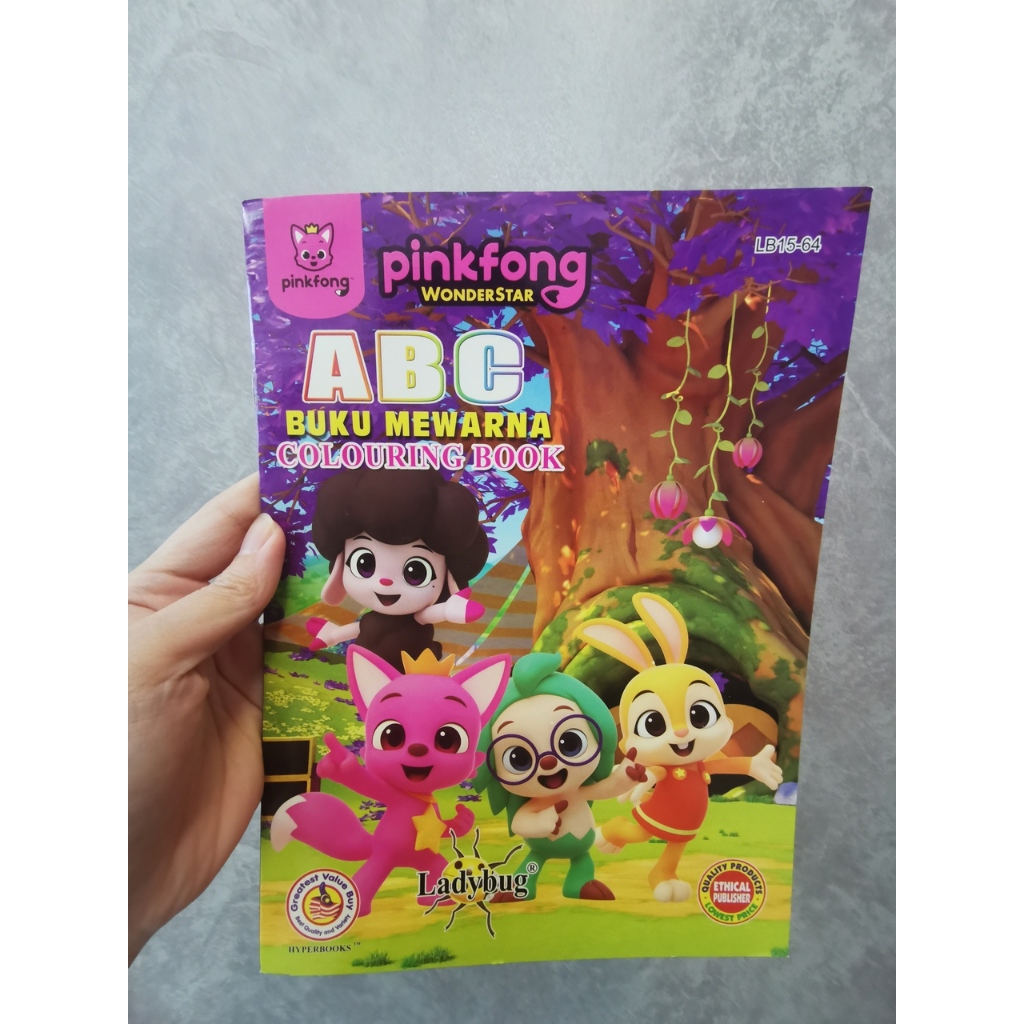 PinkFong Hoogi 2 in 1 Kid Writing Learning ABC & Colouring Book Cartoon ...