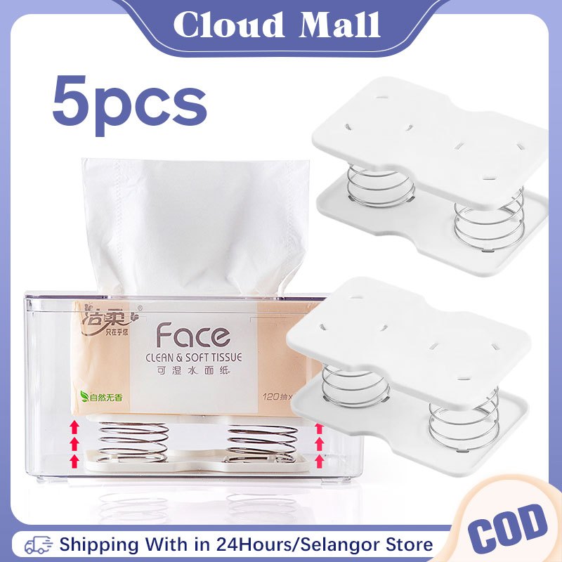 5pcs Heavy-Duty Tissue Box Tissue Storage Box Spring Household Tissue ...