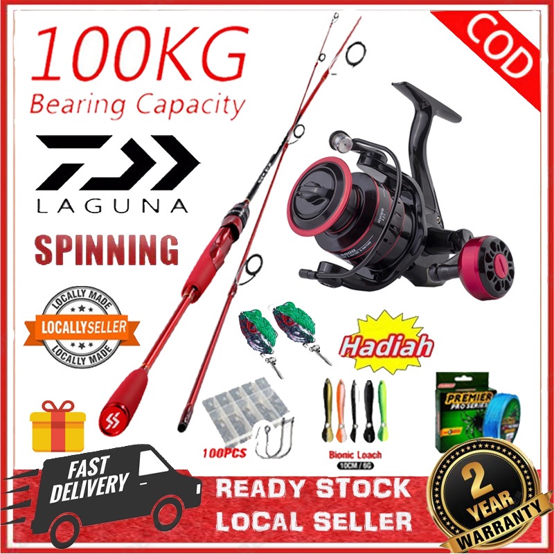 Joran Pancing DAIWA Fishing Rod Set Pancing Durable Set 1 Set Pancing ...