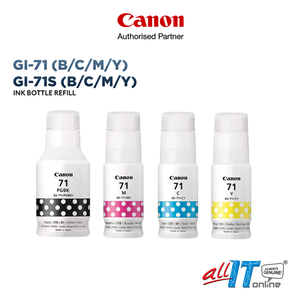 Canon GI-71 Ink Bottle Refill | Canon GI-71S Ink Bottle Refill | 100% ...