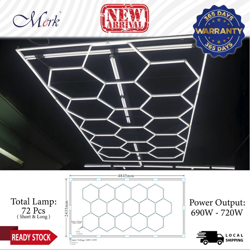 hexagon light/Honeycomb light /Led light 15 grid/hexagon detailing ...