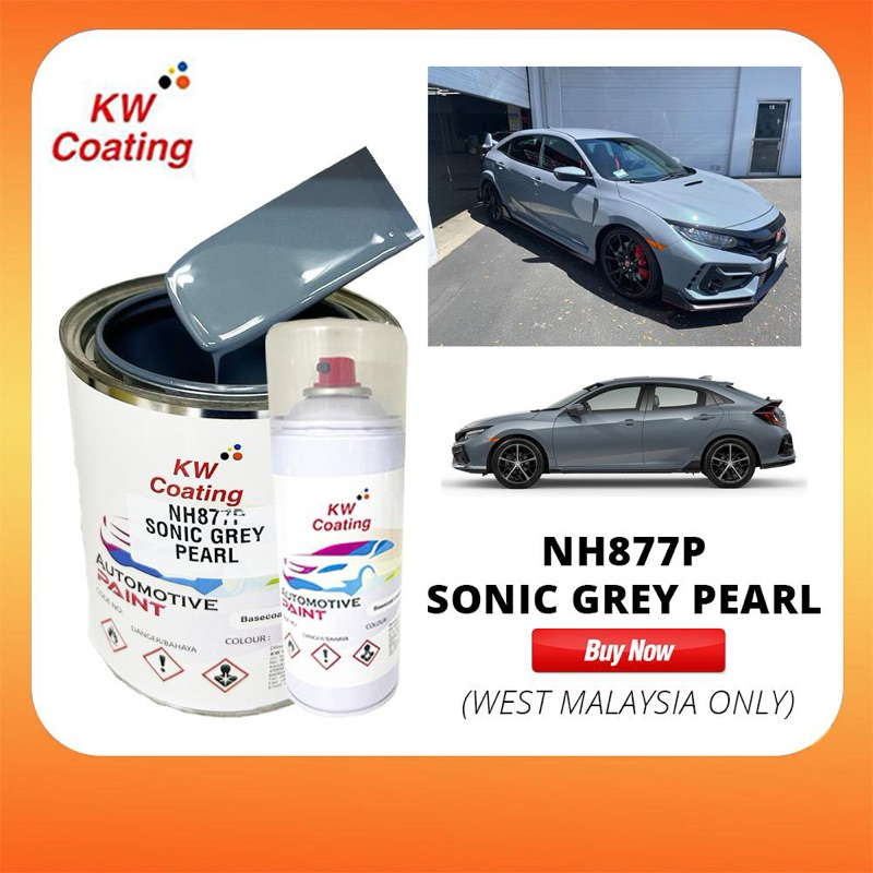 KW 2k Paint Honda Nh877P Sonic Grey Pearl Cat Kereta Honda Nh877P Sonic ...