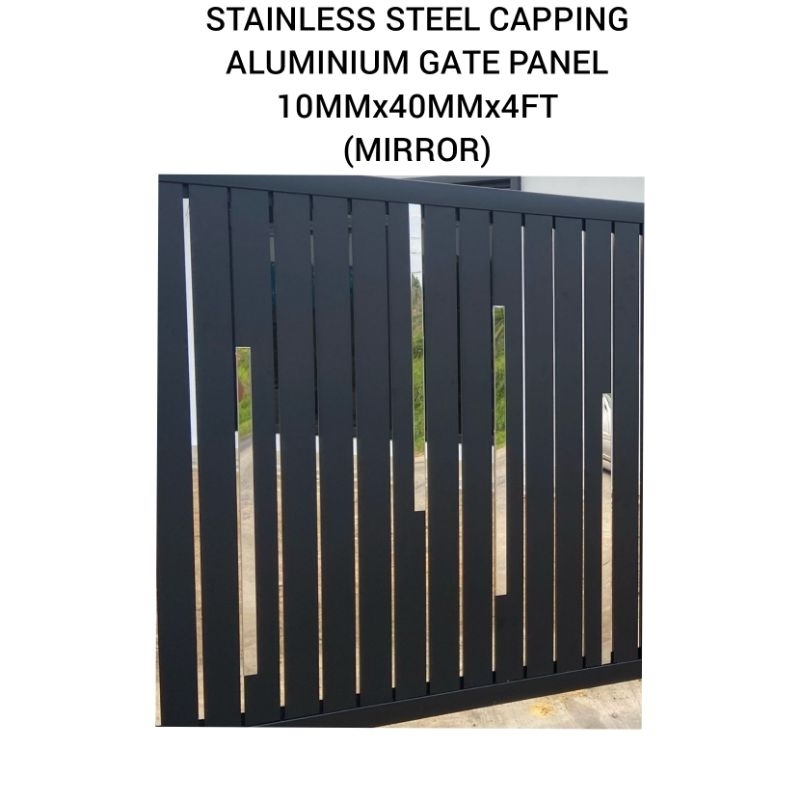 ALUMINIUM GATE PANEL CAPPING STAINLESS STEEL/L ANGLE(MIRROR ...