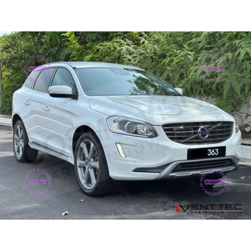 Dark Tinted In-Channel Wind Deflectors For Volvo XC60 MK1 2009-2017 - 5-Piece Set