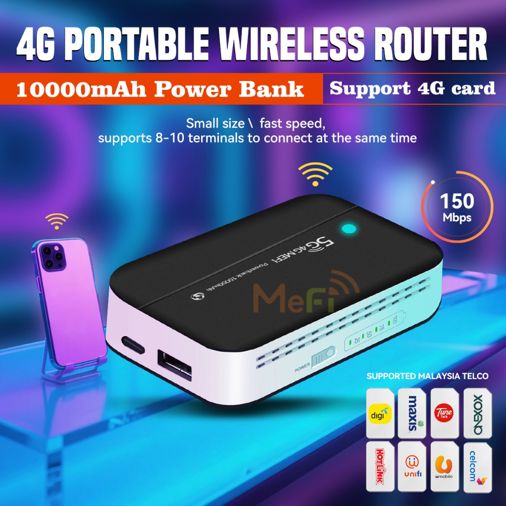 PW100 4G 5G Modem wifi Hotspot Portable router with 10000mA capacity ...