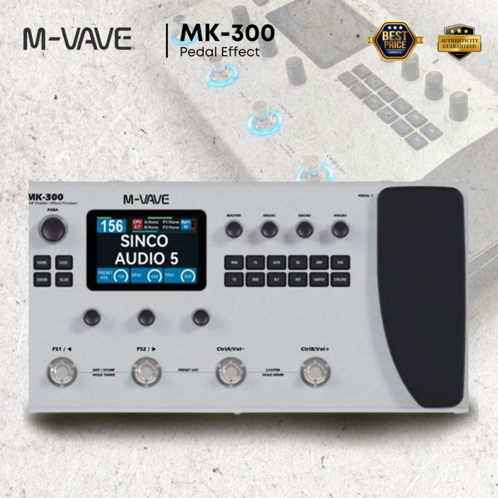 M-vave Pelbagai Effect MK300, 11 Modul Efek dengan Lebih 360 Jenis Efek ...