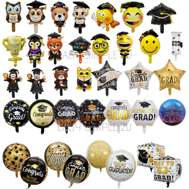 (1Piece) Belon 16 Inci 18 Inci Graduasi Parti Sambutan Tahniah Lateks ...