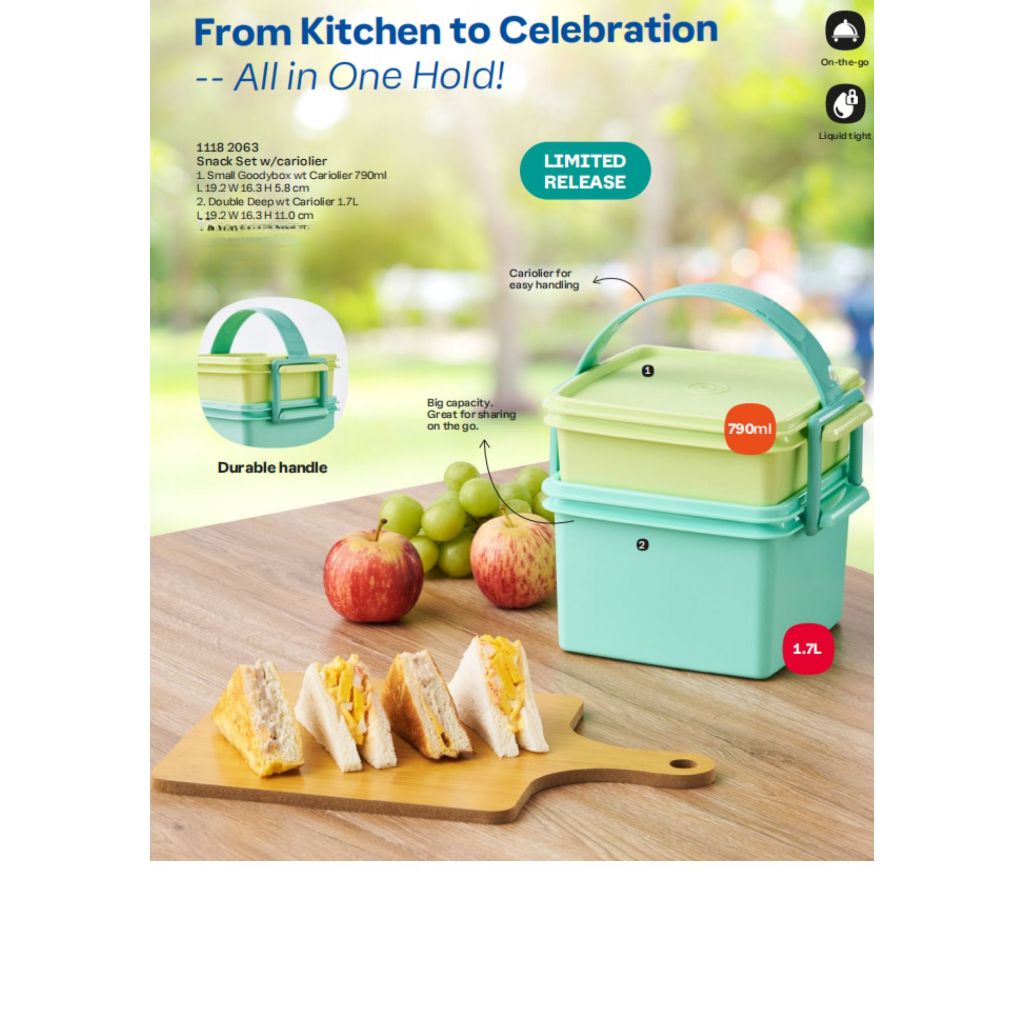 TUPPERWARE - Bekas Makanan Bertingkat 790ml dan 1.7L (PRE-ORDER ...