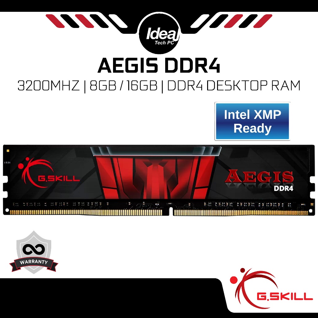 G.Skill Aegis DDR4 3200MHz PC4-25600 16GB CL16: Comparador de Precios