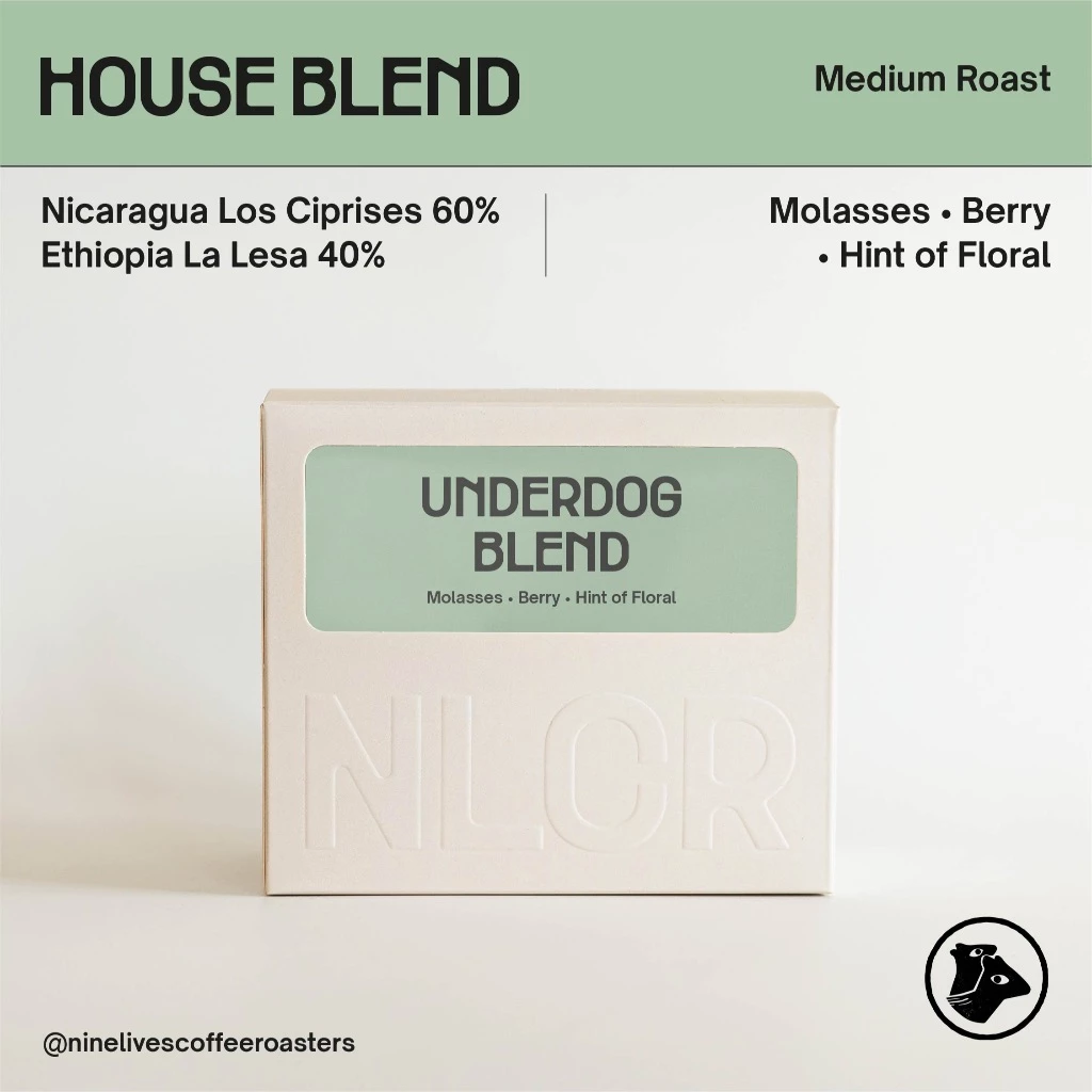 Nine Lives Coffee Roaster NLCR UNDERDOG BLEND – specialty coffee beans Malaysia