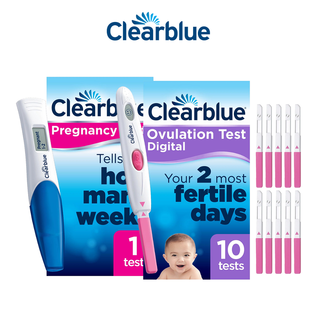 Clearblue Ovulation & Pregnancy Test Combo Kit - 10 Ovulation + 1 Pregnancy Test