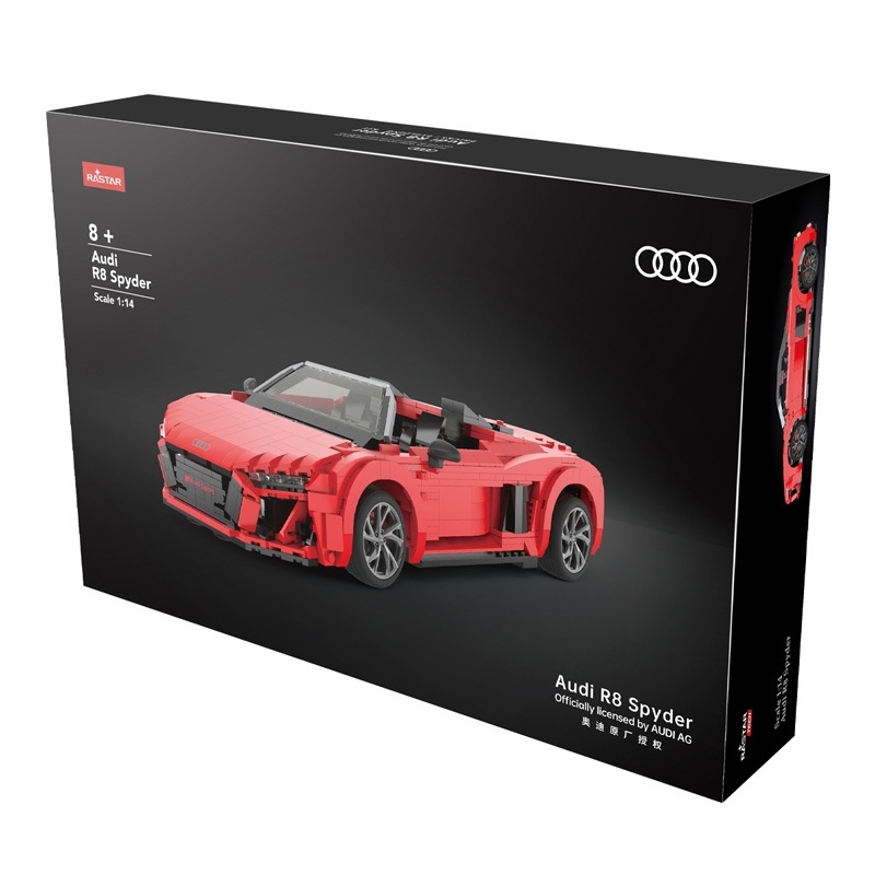 Rastar 1:14 Audi R8 Spyder Bricks - Red (93800) | Shopee Malaysia