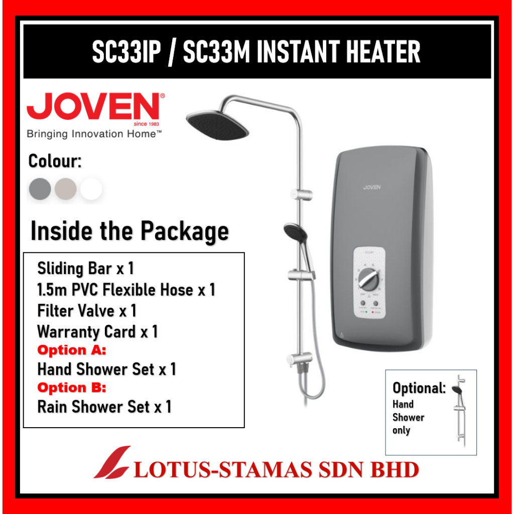 Energy Saving Joven Water Heater Sc33p JOVEN SC Series SC33IP
