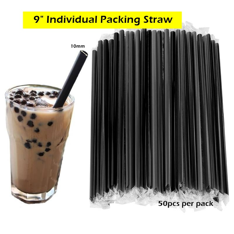 [50 PCS] 9' Giant Straw / Straw Besar / Individual Packaging Straw ...