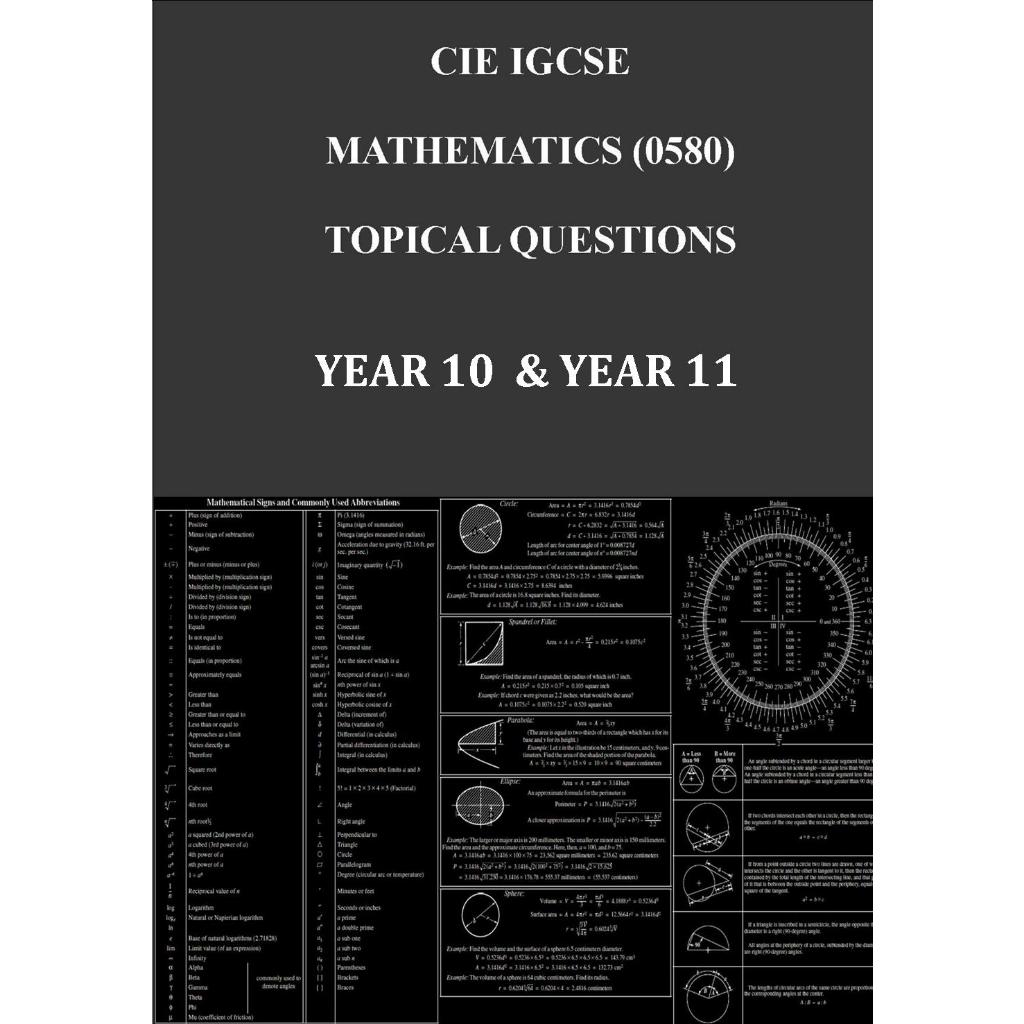 IGCSE Topical YEAR 10/YEAR 11 Self Made MATHEMATICS (0580) TOPICAL ...