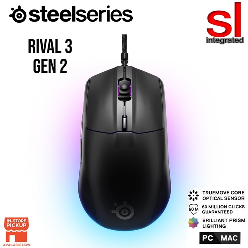 SteelSeries Rival 3 Gen 2 Wired Gaming Mouse 8500 DPI TrueMove Core ...