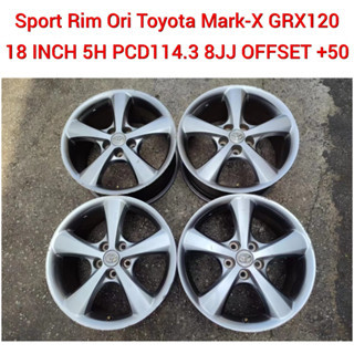 Ori Sport Rim Toyota Mark X GRX120 18 Inch 5H Pcd 114.3 8jj Offset +50 ...