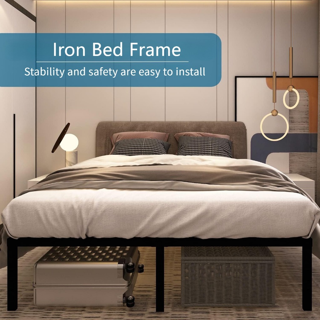 Local katil besi Queen/King metal bed frame Rangka Katil Logam High ...