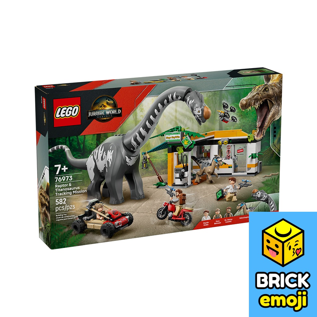 LEGO 76973 Jurassic World Raptor & Titanosaurus Tracking Mission ...