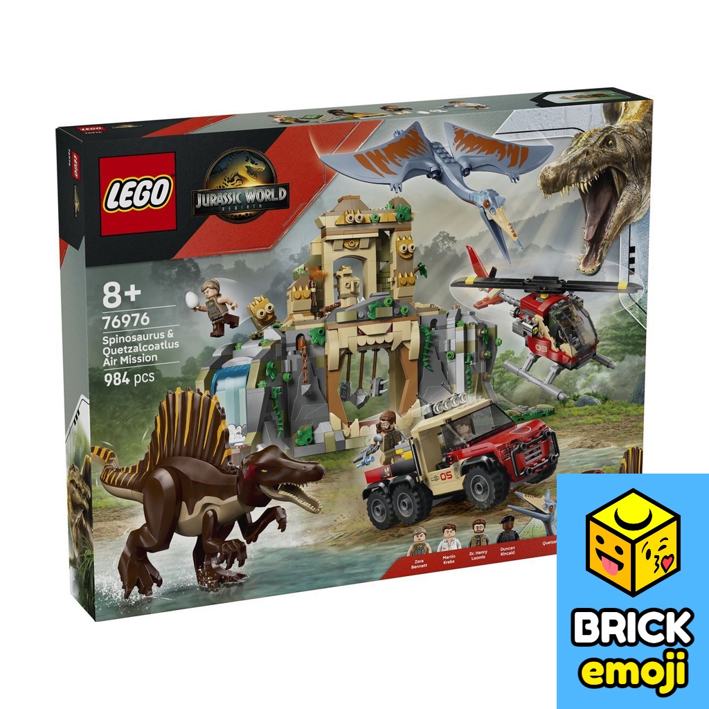 LEGO 76976 Jurassic World Spinosaurus & Quetzalcoatlus Air Mission ...