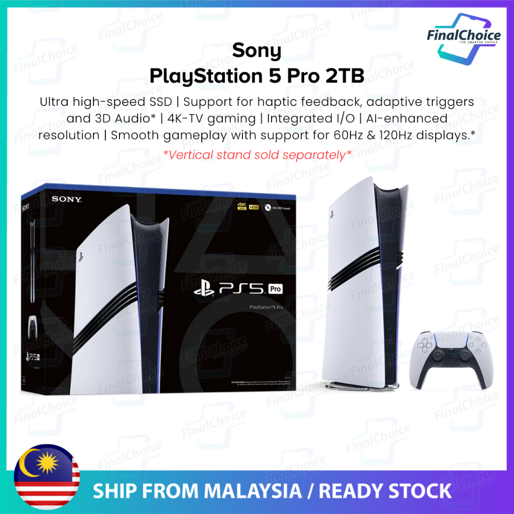 Sony PlayStation 5 Pro PS5 Pro 2TB SSD Storage AI-enhanced Resolution