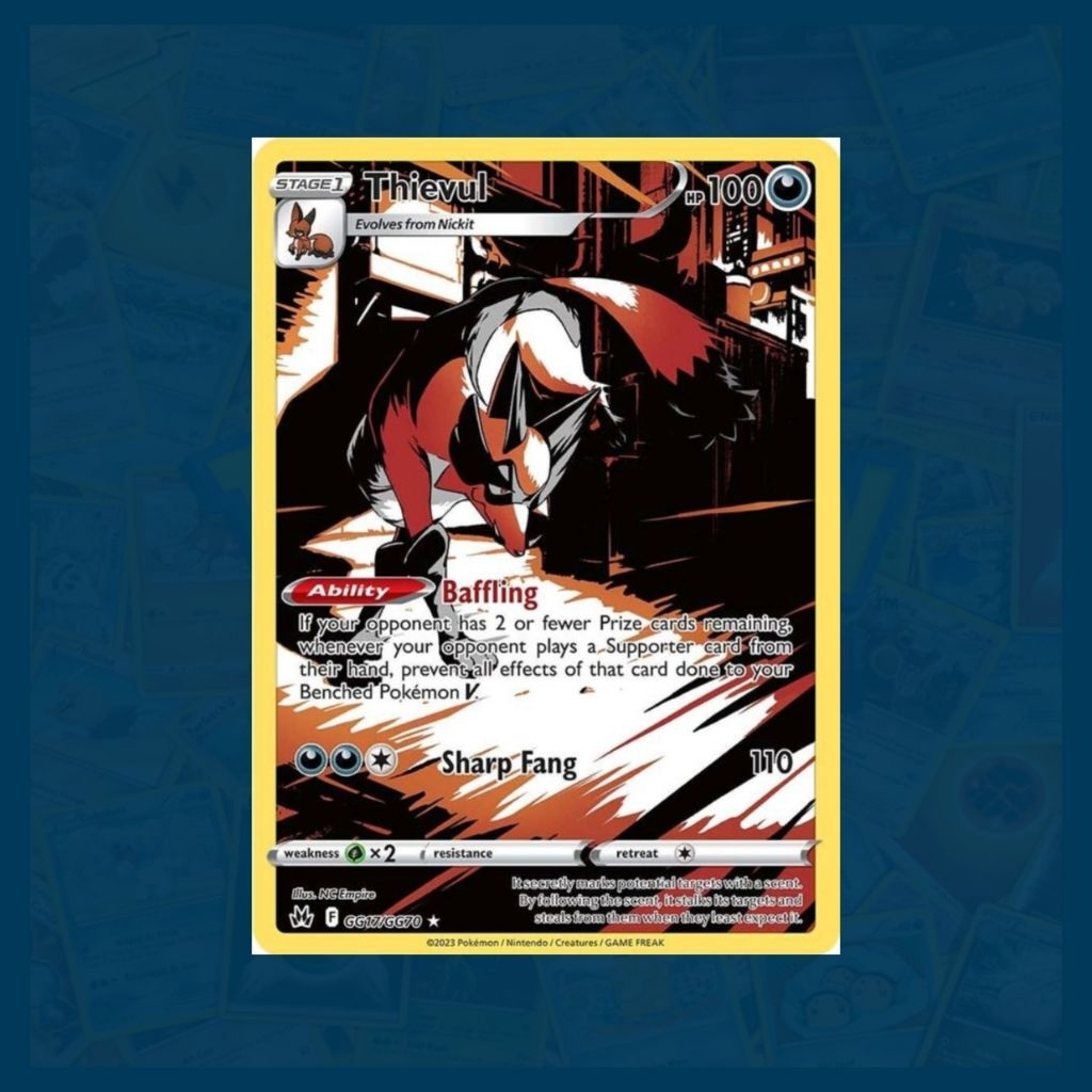 Thievul (GG17/GG70) Holo Rare | Crown Zenith | Pokemon TCG Card ...