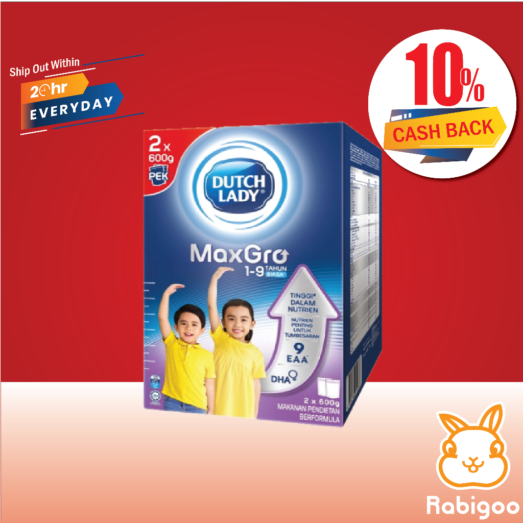 [CASHBACK 10%] Dutch Lady MaxGro Original (1-9 Years) 1.2KG | Shopee ...