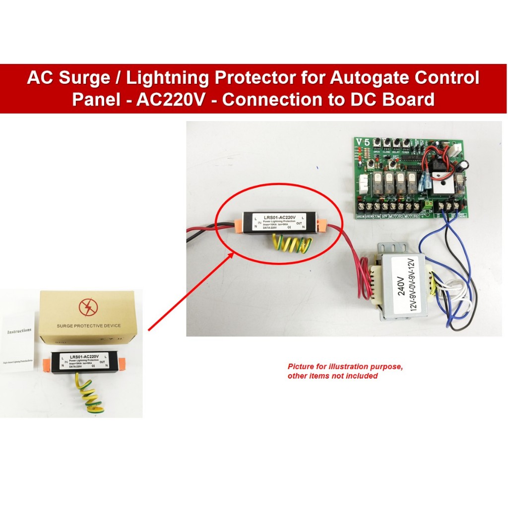 AC Lightning Surge Protector for Autogate control panel / AC Surge ...