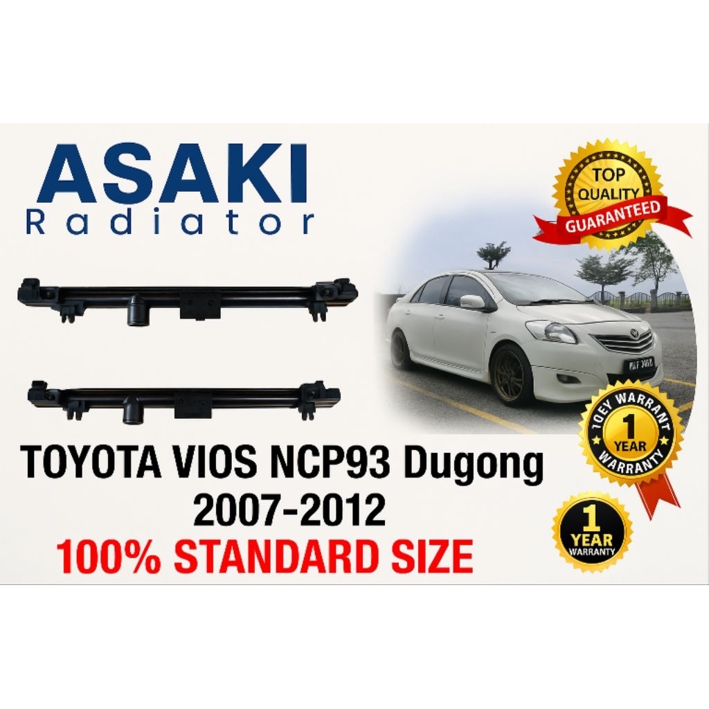 Toyota vios ncp93 radiator cover / top tank /lower Tank and gasket ...
