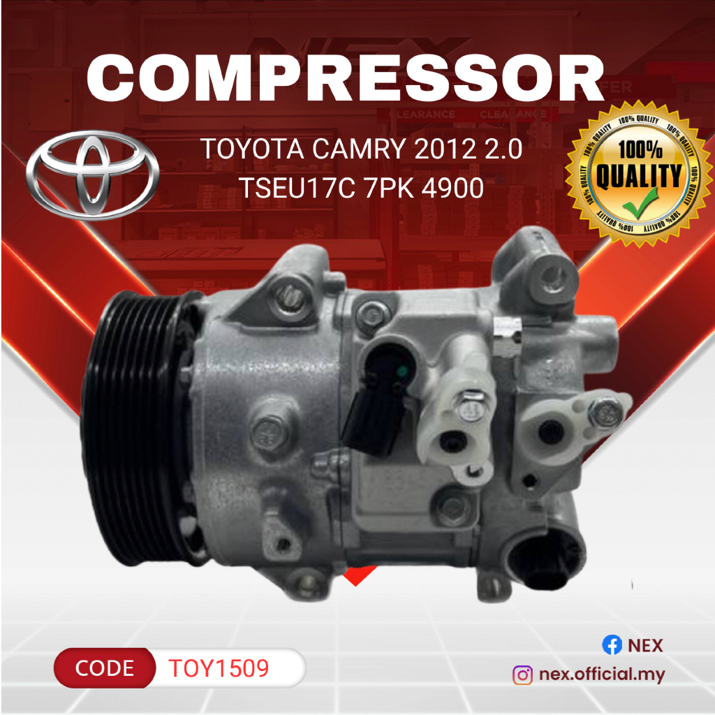 🔥6 BULAN WARRANTY🔥 NEW COMPRESSOR TOYOTA CAMRY ACV50 / ACV51 2012 2.0 ...