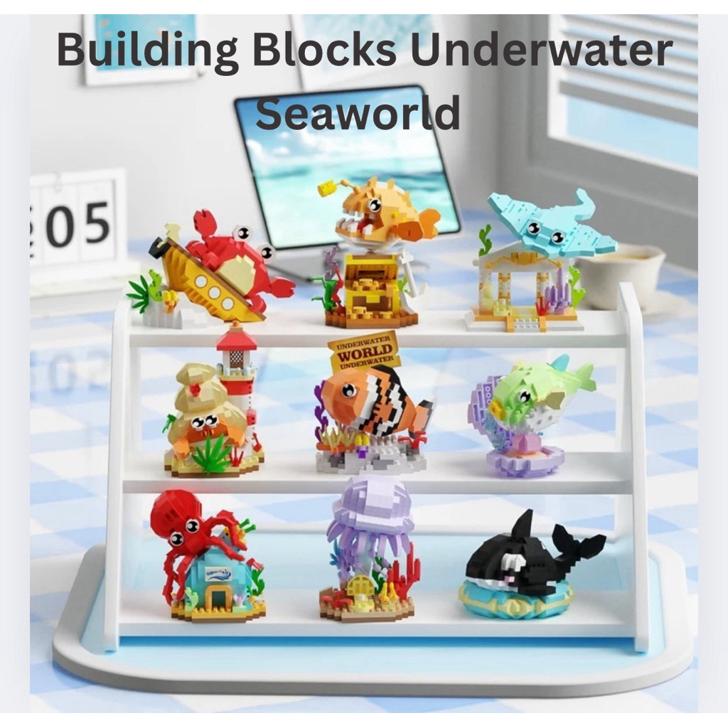 Building Block Bricks Squid Sea World Animal Building Block Toys Toys ...