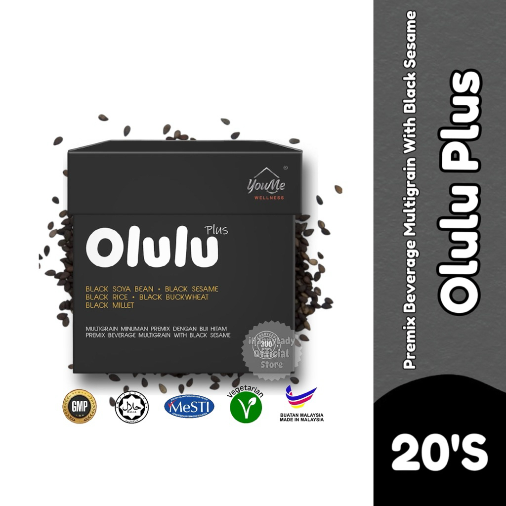 Olulu Plus 20'Sac (Black Sesame Multigrain Beverage) 黑芝麻多谷营养饮品 | Shopee ...