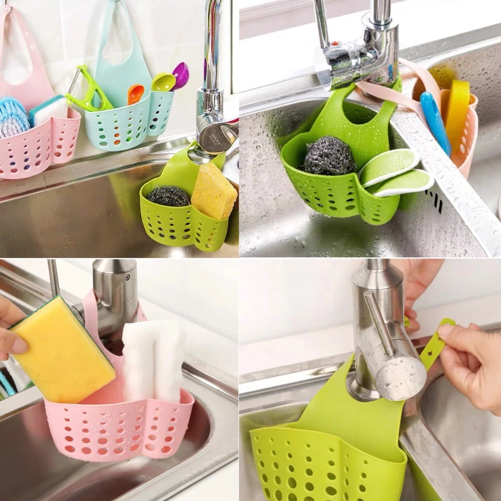 Rack Basket Kitchen Storage Home Plastic Sink Storage bathroom | Shopee ...