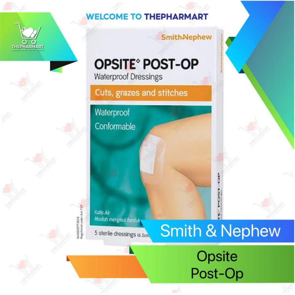 Smith&Nephew Opsite Post-Op Clear Adhesive Waterproof Dressings ...