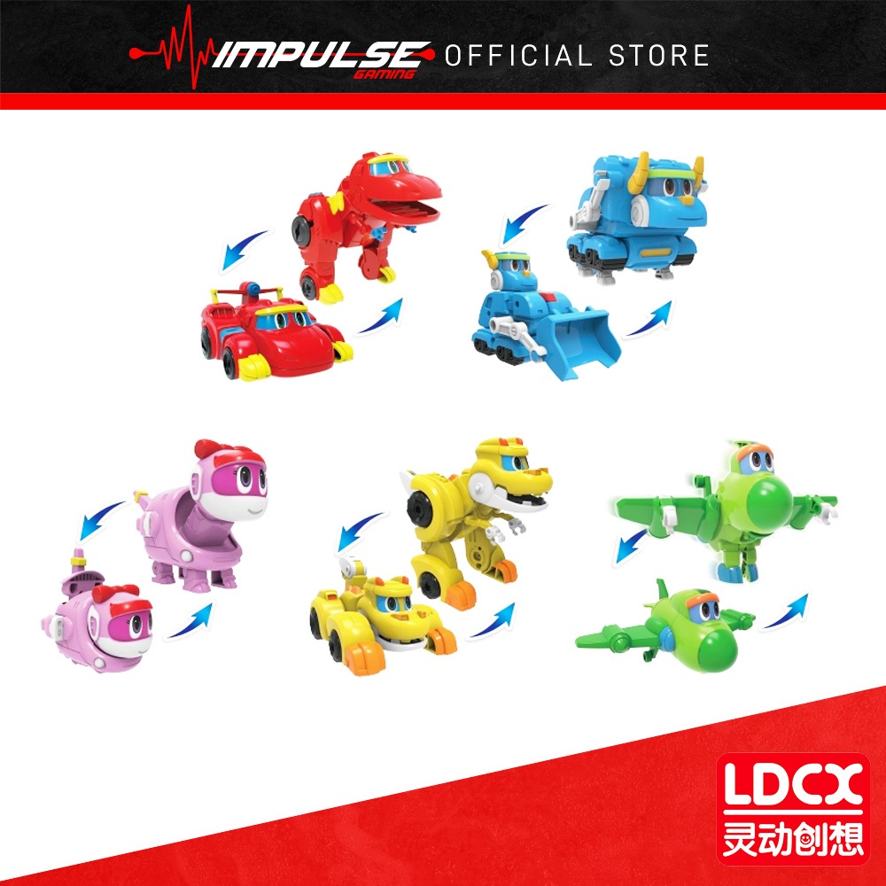 Gogo Dino 5911-5916 Transformation Vehicle Mini Series - (Rex/Tomo/Ping ...